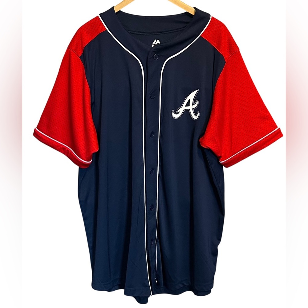 Majestic Atlanta Braves Button Front SZ 2XL